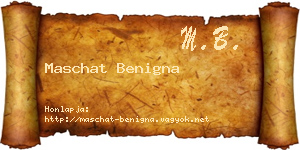 Maschat Benigna névjegykártya